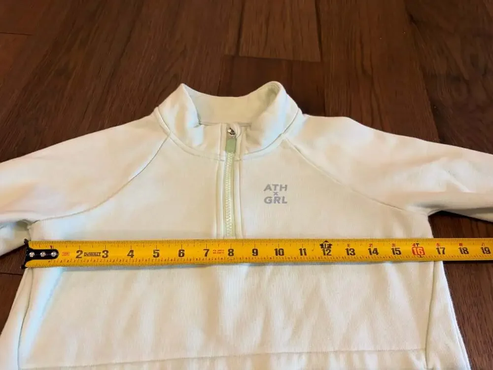 Athleta Girl 1/2 Zip Pullover Size L/12 Mint Green Fleece